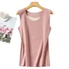 Colete Térmico Feminino Derong Lingerie Sem Costura Patch Dupla Face Proteção da Barriga e Proteção das Costas Forrado com Lã Espessado Base Colete à Prova de Frio