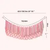 Bolsa de Red Colorida para Almacenamiento de Juguetes Tejida a Mano Transfronteriza para Niños, Red de Almacenamiento para Juguetes de Peluche, Bolsillo de Pared con Borlas Coloridas