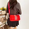 Bolsa Quadrada Pequena Versátil Retrô Personalizada para Mulheres, Grande Capacidade, Bolsa Transversal de Nylon, Bolsa de Ombro Único Casual para o Dia a Dia, Couro Macio