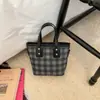 Bolso Pequeño de Color Contrastante para Mujer 2025 Nueva Moda Versátil Bolso de Mano Bolso Cubo Gran Capacidad Bolso de Hombro Cruzado para Viajes