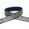 Banda Elástica de Borde Trenzado Elástico Estampada Bronce 1.5cm Banda Elástica Pulsera Móvil Banda para el Cabello Cuerda para el Cabello Material para Manualidades