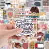 50 Hojas Calcomanías de Graffiti con Frases Cortas Inspiradoras en Inglés Calcomanías Decorativas Impermeables para Botellas de Agua Calcomanías Creativas con Frases Inspiradoras
