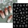 Adesivos de unha novos de Natal 2023 ins outono e inverno floco de neve de platina de Natal adesivos traseiros de unha xadrez
