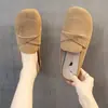 Zuecos de Celebridad de Internet Retro de Moda 2026 Verano y Otoño Nuevos Planos de Suela Suave Perezosos Casuales Medias Pantuflas para Mujer Uso en Exteriores