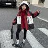 Chaqueta Desmontable para Niñas 2024 Nueva Niñas Algodón Acolchado Otoño e Invierno Mujeres Invierno Bordado Tres en Uno
