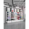 Prateleiras de Cosméticos, Vitrines de Beleza, Produtos para Cuidados com a Pele com Luzes, Modelo Novo Showroom Transmissão ao Vivo Salão de Beleza Expositores