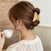 Pinza para el Cabello Bofiya de Rayas de Colores Estilo Coreano, Pinza Fresca y Elegante para Cola de Caballo con Bloques de Color, Pasador Versátil, Accesorio para el Cabello