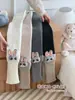 26 Leggings de Invierno para Niña, Diseño Lindo de Conejo, Forrados de Felpa, Engrosados, Pantalones Calientes de Nueve Puntos, Estilo Coreano Ajustados Versátiles