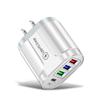 Novo carregador de viagem Europa, América, Coreia e Grã-Bretanha 3USB PD multi-porta cabeça de carregamento 3U Tipo-C