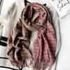 Comércio Exterior Inverno Novo Versátil Cachecol Xadrez Natalino Feminino Quente Imitação Caxemira Xale de Alta Qualidade Cachecol para Casal