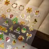 Nuevo Árbol de Navidad Colorido Hombre de Nieve Manicura de Navidad Pegatinas de Alto Valor Guirnalda Estampado en Caliente Copo de Nieve Lazo Decorativos para Uñas