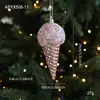 Nuevo Adorno Colgante de Plástico Rosa con Polvo Pastel Dibujos Animados Decoración Navideña, Decoración de Ventana de Árbol de Navidad 3D