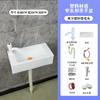 Lavabo sencillo, estrecho y largo, para apartamentos pequeños, de plástico, para montar en la pared, de tamaño pequeño, sin perforaciones.