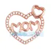 M18 L26 K07 Accesorios para joyería DIY colgante de cobre puro colgante pequeño luna triángulo corazón de melocotón redondo marca