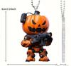 Bolsa de Acrílico com Pingente de Chaveiro Caveira de Cowboy Ocidental Transfronteiriça Etiqueta para Retrovisor de Carro Halloween