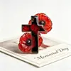 Broche de Alfinete Papoula Memorial do Dia dos Veteranos Transfronteiriço Broche Comemorativo Flor Papoula Insígnia