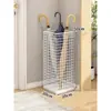 Estante para guardar paraguas para entrada de casa, soporte para paraguas, cubo para paraguas para entrada comercial de oficina con rejilla de drenaje
