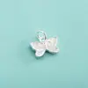 Acessórios de prata pura S999 cauda de sereia prata lisa, árvore da fortuna, elefante, peixinho, pingentes de borboleta para charms de pulseira DIY