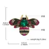 Broche de Abeja Pequeña con Diamantes Completos Transfronterizo Diseño de Moda para Mujer Accesorios para Chaqueta de Traje Broche de Insecto Estilo Corsage