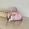 Bolsa de Bolos Portátil para Mujer, Bolsa Cuadrada Pequeña Nueva de Primavera Linda Moderna Simple, Bolso Cruzado de Hombro Grande para Viajes