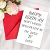 Set de Tarjeta de Felicitación de Cumpleaños Humorística de una Pieza, Estilo Nuevo, Transfronterizo, con Sobre, Tarjeta Plegable Hecha a Mano Creativa y Original