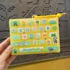 Nuevo llavero de dibujos animados de 26 teclas para aliviar el estrés, lindo juguete con botón de panda, colgante para mochila de estudiante, pequeño regalo al por mayor