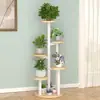 Estante de Flores de Hierro para Sala de Estar, Estante de Flores de Pie para Balcón, Soporte para Macetas de Suculentas y Plantas Verdes, Estante de Almacenamiento de Piso Multicapa para Interiores