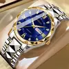 Reloj Kasrluo para Hombre Venta Caliente Transfronteriza Calendario Dual Caja en Forma de Diamante Luminoso Resistente al Agua Moderno Reloj de Cuarzo de Gama Alta