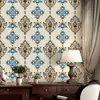 Papel Tapiz Autoadhesivo Estilo Europeo para Sala de Estar, Dormitorio, Pared de Fondo de TV, Pegatinas Decorativas de Pared, Pegatinas de Pared para Renovación