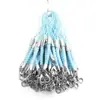 Cadena de teléfono móvil K blanca multicolor tejida cuerda colgante con cierre de langosta accesorios de joyería llavero colgante hecho a mano DIY