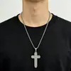 2026 Nuevo Estilo Hip-Hop Europeo y Americano Collar Cruzado para Hombres, Colgante Personalizado de Acero Inoxidable, Estilo Versátil de Pareja de Moda
