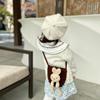 Bolso coreano nuevo para niños, bolso de hombro de lana de punto con bonito conejo de dibujos animados, accesorios para niñas, monedero.