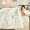 Colcha de Algodón Crudo de Clase A con Soja, Toda de Algodón, Grado Madre e Hijo, Colcha para las Cuatro Estaciones, Colcha Engrosada para Otoño e Invierno, Núcleo de Edredón Individual/Doble para Dormitorio Estudiantil