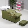 Cama de Lavado Semi-Reclinable al por Mayor para Salones de Belleza, Cama para Cortar y Lavar el Cabello, Sillón de Lavado para Salón de Belleza, Cama de Terapia Capilar con Masaje