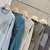 Sudadera Cálida de Polar para Pareja con Onda Transpirable Aislamiento Térmico Buena Elasticidad Bolsillo Oculto Tejido de Empalme en el Pecho Pantalones 9828