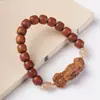Pulsera Tradicional de Madera de Azufaifo Estilo Ruyi Pixiu para Manualidades, Tamaño 8x9, Unisex Estilo Chino Cuentas de Oración al por Mayor