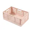 Cesto de Armazenamento Dobrável Portátil Cesto de Armazenamento de Mesa Caixa de Armazenamento Empilhável para Máscaras Caixa de Armazenamento para Frutas e Legumes para Geladeira de Sala de Estar