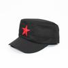 Sombrero militar de estrella de cinco puntas, sombrero militar de copa plana, sombrero militar de estrella de cinco puntas verde militar, sombrero de entrenamiento militar, sombrero militar rojo de sarga, fuente turística