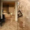 Anillo de Crecimiento Vintage Venta Directa de Fábrica Piso Laminado Negro Desgastado Estilo Wabi-Sabi Casa de Huéspedes Antigua Uso Doméstico Ecológico