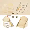 Soporte de Exhibición con Pegatinas de Madera, Exhibidor de Tarjetas Portátil, Almacenamiento Multifuncional de Madera para Joyería (Pendientes y Clavos), Diseño Creativo