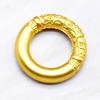 Acessórios de ouro falsos anel de ouro 16mm argola de ouro bastão anel de corrida bolsa bolsa de contas douradas anel de ouro fecho de segurança pingente de colar