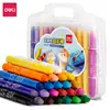 Deli 72128 Crayones de Colores Solubles en Agua Pasteles al Óleo Plumas de Colorear para Graffiti Crayones de Colores para Niños Plumas al Óleo