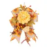 Decoración colgante de atmósfera otoñal de Halloween, decoración de pared de calabaza con flores artificiales DIY transfronteriza, adornos de hoja de arce del festival de la cosecha