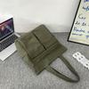 Bolsa de Lona para Mulheres, Grande Capacidade, Novo Estilo 2026, Bolsa de Ombro Fashion e Versátil, Bolsa Tote para Estudantes, Trajeto Diário e Homens