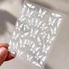 Colección de Pegatinas para Uñas Mariposa: Nuevas Calcomanías Adhesivas para Uñas de Mariposa Blanca Delgadas Flexibles con Relieve de Hada Nuevas de Moda al por Mayor
