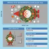 Decorações de Natal Gnomo Guirlanda Vermelha Adesivo Eletrostático para Porta de Vidro Janela 2027 Atmosfera Transfronteiriça