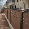 Valla de Madera Plástica Valla de Jardín Barrera Anti-corrosión Valla de Madera Tablero de Pared de Cerramiento para Patio Exterior Terraza Balcón Valla de Madera Plástico