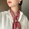 Pañuelo de seda con hebilla magnética de gaviota blanca combinado con una camisa, pañuelo pequeño para el cuello, nuevo accesorio de cuello elegante y lujoso