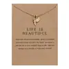 Venta caliente transfronteriza serie de collares de animales de tarjeta de papel europeos y americanos cadena de clavícula de colibrí de balancín de perlas para mujer cadena de clavícula para mujer al por mayor