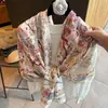 Estilo Étnico Pequeno Floral Algodão e Linho Grande Xale Cachecol de Uso Duplo para Mulheres, Moda de Alto Padrão, Manto Pequeno Elegante e Sofisticado